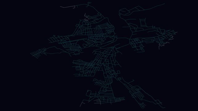 Tshikapa, Congo (Kinshasa), City Infrastructure Expansion Animation, Urban Visualization Technology