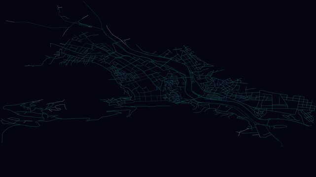 Tbilisi, Georgia, City Infrastructure Expansion Animation, Urban Visualization Technology