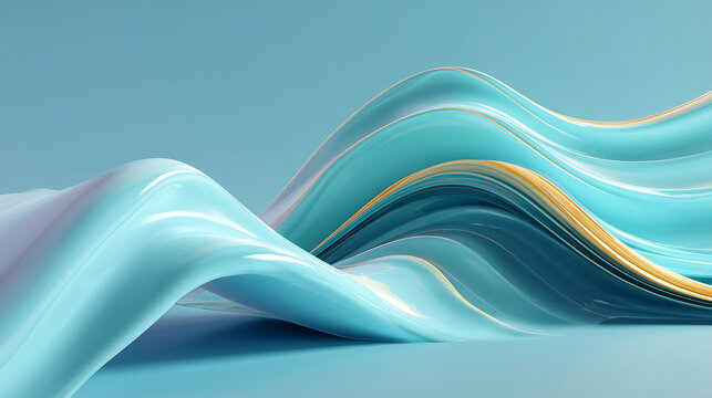 Macro of liquid waves texture, smooth curves, modern abstract background