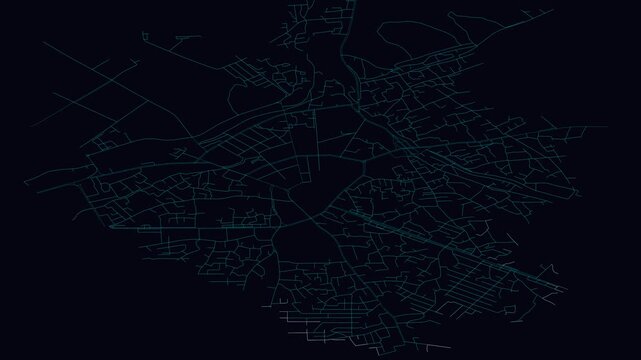 Namangan, Uzbekistan, City Infrastructure Expansion Animation, Urban Visualization Technology