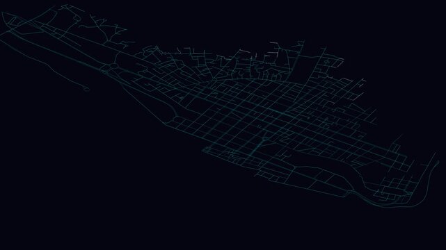 Maputo, Mozambique, City Infrastructure Expansion Animation, Urban Visualization Technology