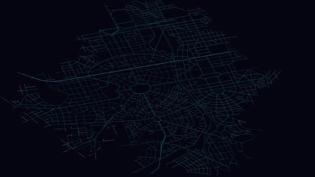 Goi&acirc;nia, Brazil, City Infrastructure Expansion Animation, Urban Visualization Technology
