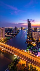 Obraz premium Bangkok city at night.