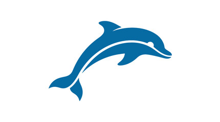 Fototapeta premium Minimalis modern dolphins logo