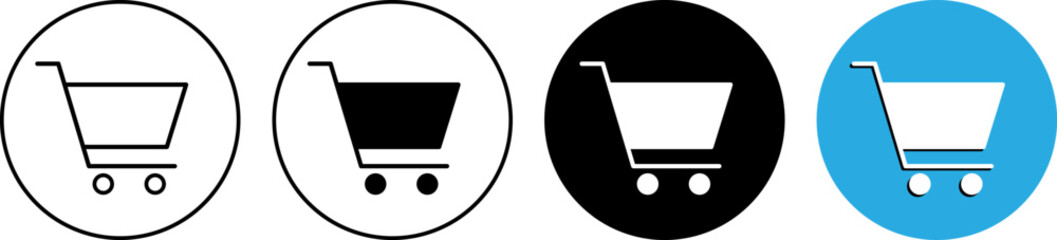 Set of four shopping cart icons in different styles © mohammad