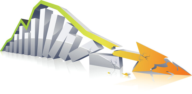 3d rendered illustration of a bar graph