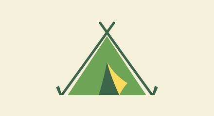 tent design with green and yellow colors © DELRUBA