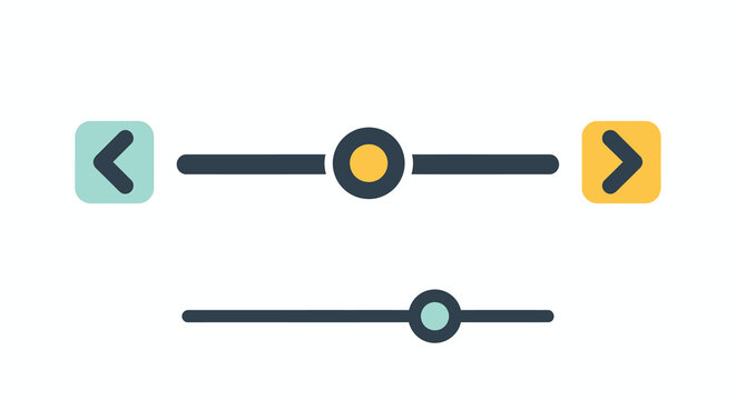 slider control icon with directional arrows and thumb