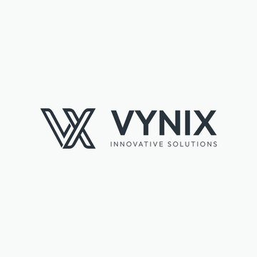 Modern tech letter VX monogram logo vector