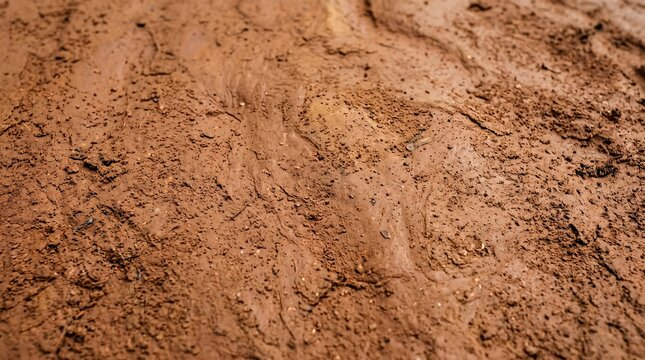 Close-up textured brown earth background with subtle wave patterns