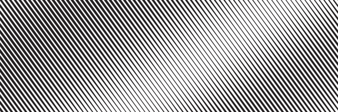 Thin line halftone gradient texture. Fading vertical stripe gradation background. Repeating wide pattern backdrop. Black parallel lines wallpaper for overlay, print, cover, banner, poster. Vector