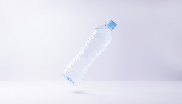  Floating plastic mineral water bottle for mockup