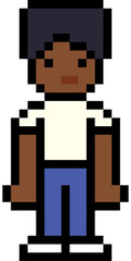 Fototapeta premium pixel art of a person character standing