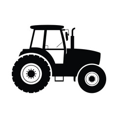 Obraz premium tractor silhouette on a white background high quality