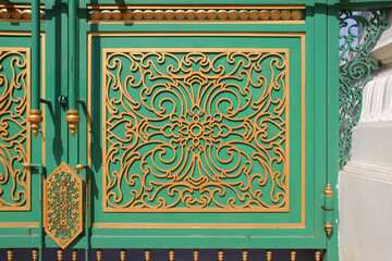 Naklejka premium victory gate at the royal resident garden in siem reap in cambodia 