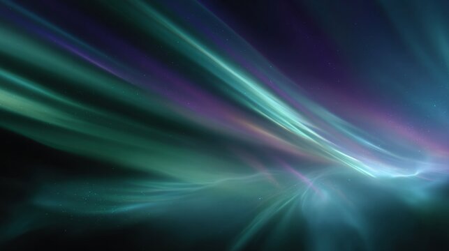 Vibrant auroras dance across starry night sky