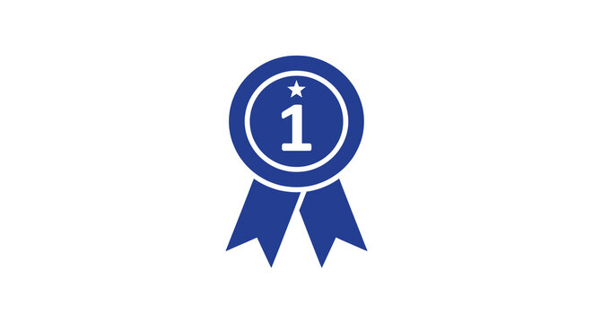 Number one award ribbon silhouette high quality professional