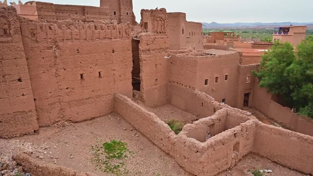 Traditional mud brick Kasbah in Ouarzazate, Morocco