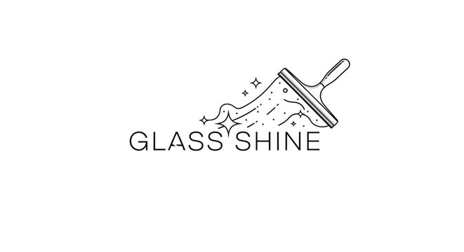 Glass cleaning service logo design.