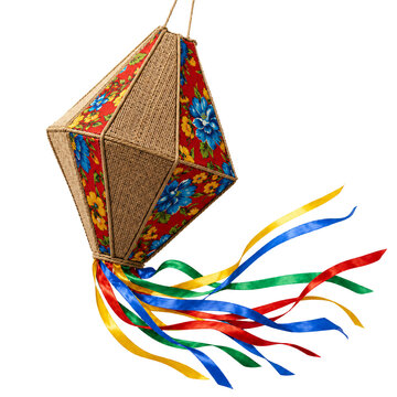 Bal&atilde;o de decora&ccedil;&atilde;o de festa junina isolado em fundo transparente 