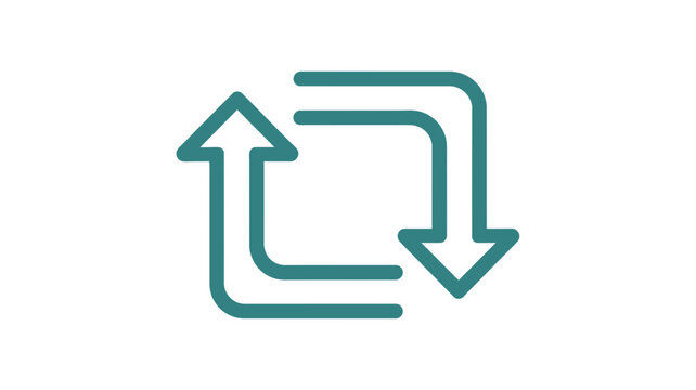 Teal swap arrows icon