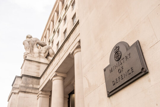 LONDON - Ministry of Defence plaque Whitehall Horse Guards Avenue government building