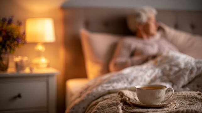 Soft light warms the room