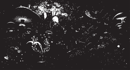 Black, white, abstract illustration, cosmic, space, astronomy background © হরি চাঁদের চাঁদ