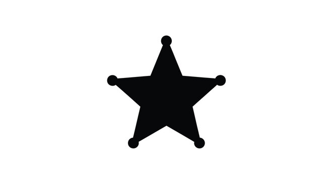 sheriff star badge silhouette high quality professional detailed