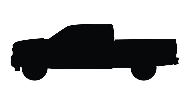 pickup truck silhouette high quality professional detailed modern