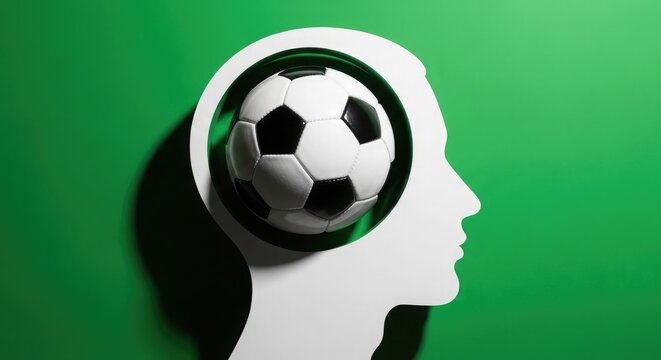 Soccer silhouette a fusion of sport and human profile