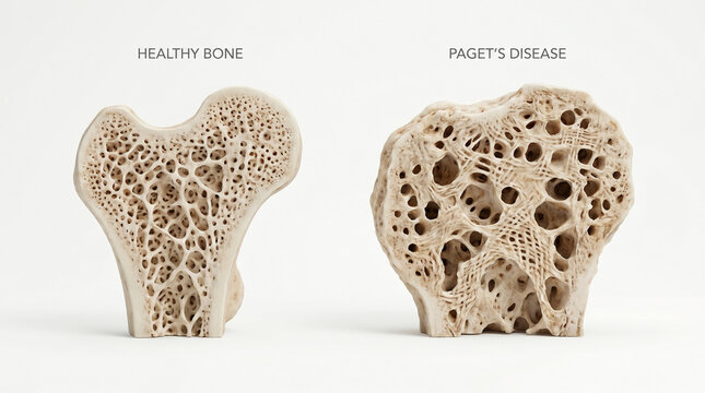 Paget's Disease vs Healthy Bone Tissue Structure