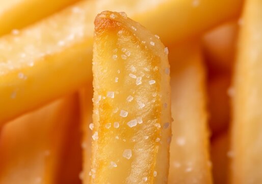 Close-up of salty french fries