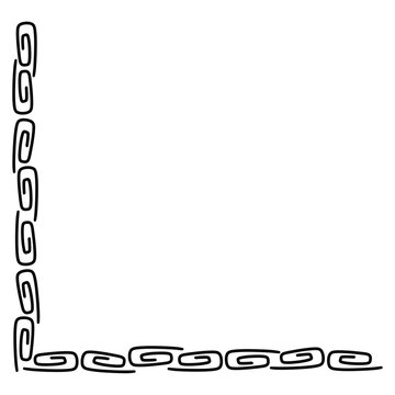 Black and white abstract border frame with bold organic shapes and minimal modern design, ideal for posters, social media, and print layouts.