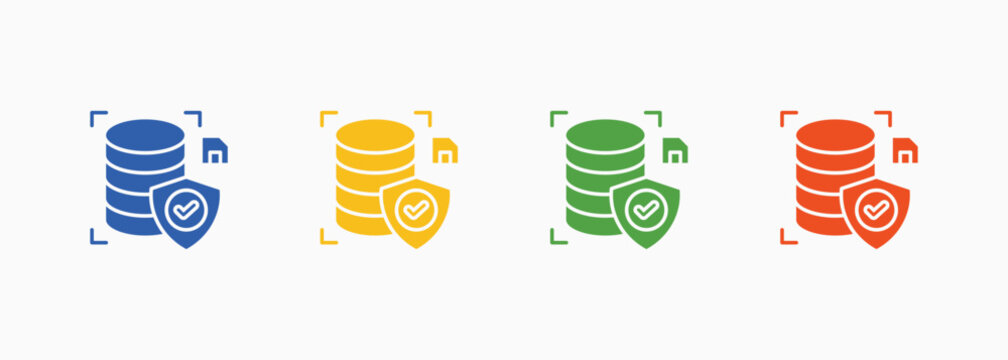 Data Privacy Icon Set Color Multiple Style Collection Element For Design