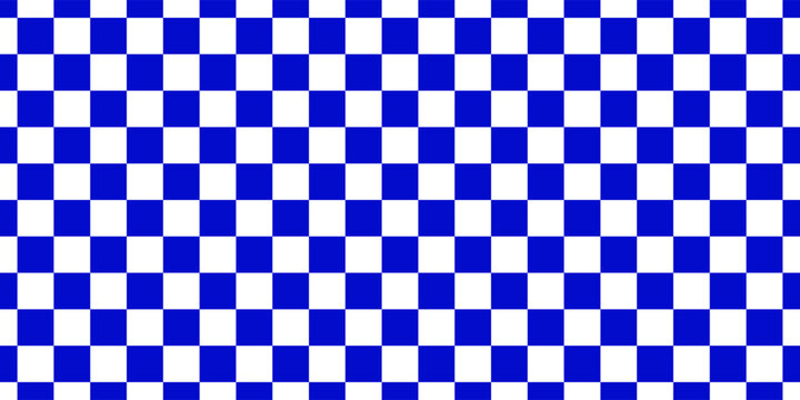 Vector design of a blue and white chessboard  Classic Blue White Checkerboard Pattern