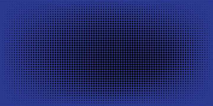 blue halftone pattern. Retro comic gradient background. Bright orange pixelated dotted texture overlay. Cartoon pop art faded gradient pattern