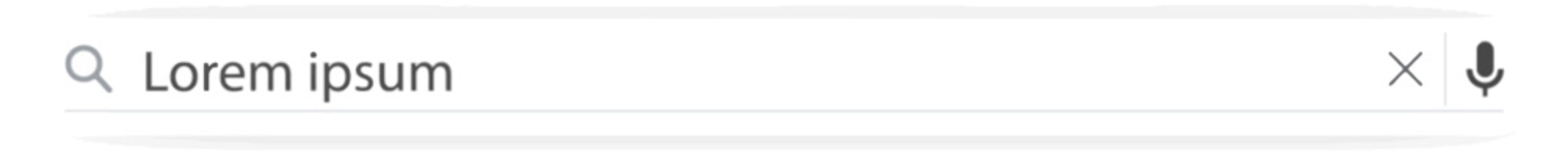 Search Bar Interface with Lorem Ipsum Text Placeholder