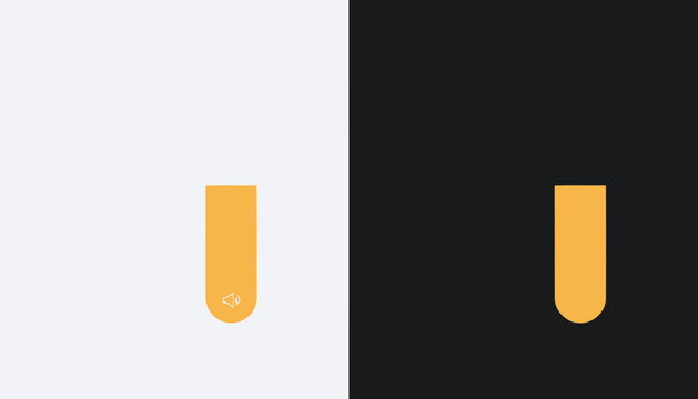 Minimalist Mute Sound Icon Toggle Button Design