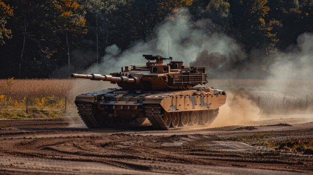 photo of the leopard tank, light grey with black details, on an open field near a northern France border station, sunny day,