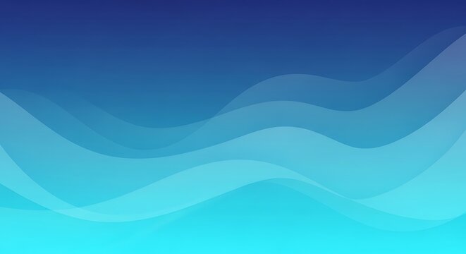 Teal and navy blue abstract wave pattern with layered transparent shapes creating dynamic flowing ocean current background.