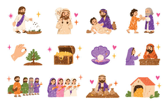 Jesus parables stories collection presenting bible concepts