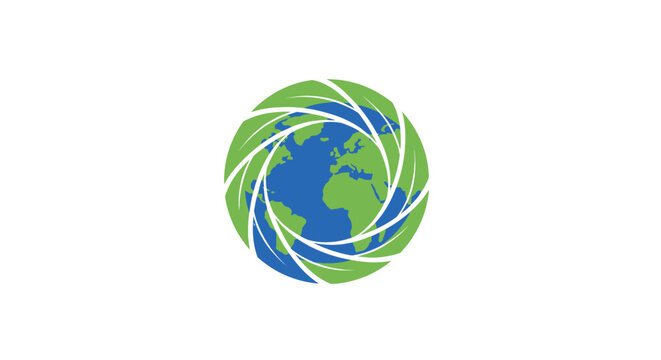 Globe Earth Planet Symbol Green Blue.