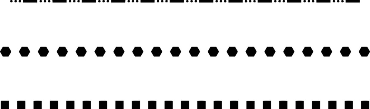Set of Three Geometric Decorative Border Dividers