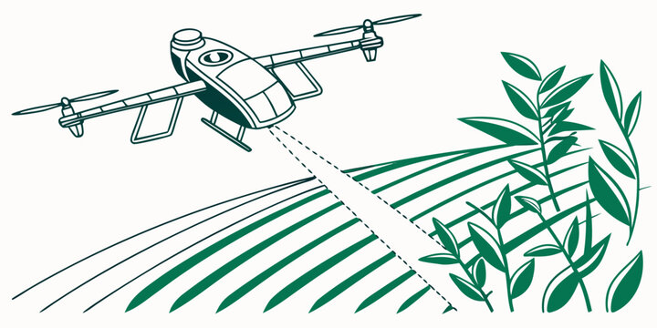 Smart farming drone monitoring crop health with agriculture monitoring technology cultivation agritech precision robotics production industry innovation development analysis maintenance