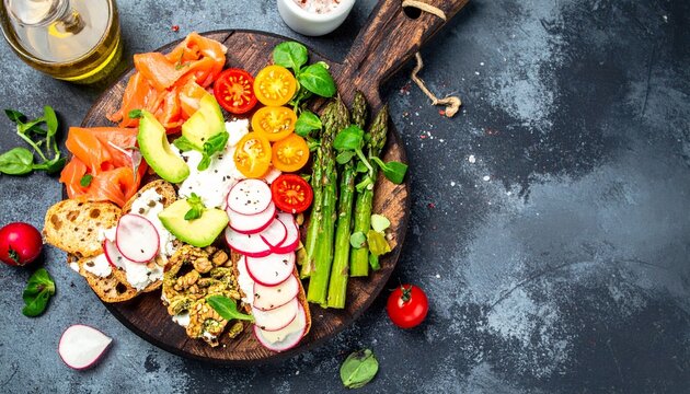 British gourmet cold starter artistic layout