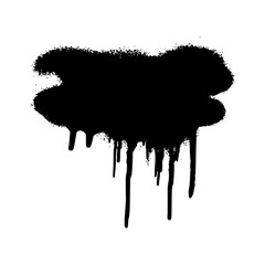 Wide black spray paint blot with multiple vertical dripping lines. Raw aerosol texture for dramatic underground aesthetics, crime themes, and edgy urban graphic design projects. © dirtyfellas