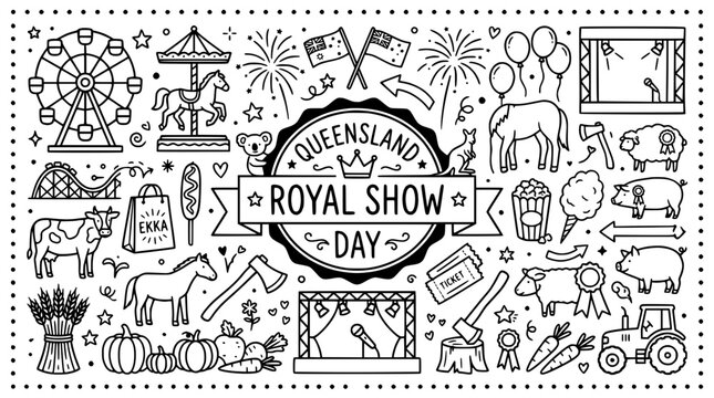 Queensland Royal Show Day Doodle Art