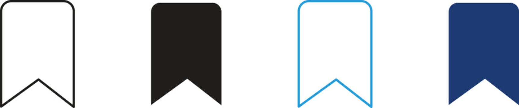 Bookmark Outline Icon &ndash; Save File Line Vector
