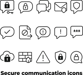 Fototapeta premium Mobile Messaging Icons Set – Smartphone Chat, Notification, Voice Message Vector Pack